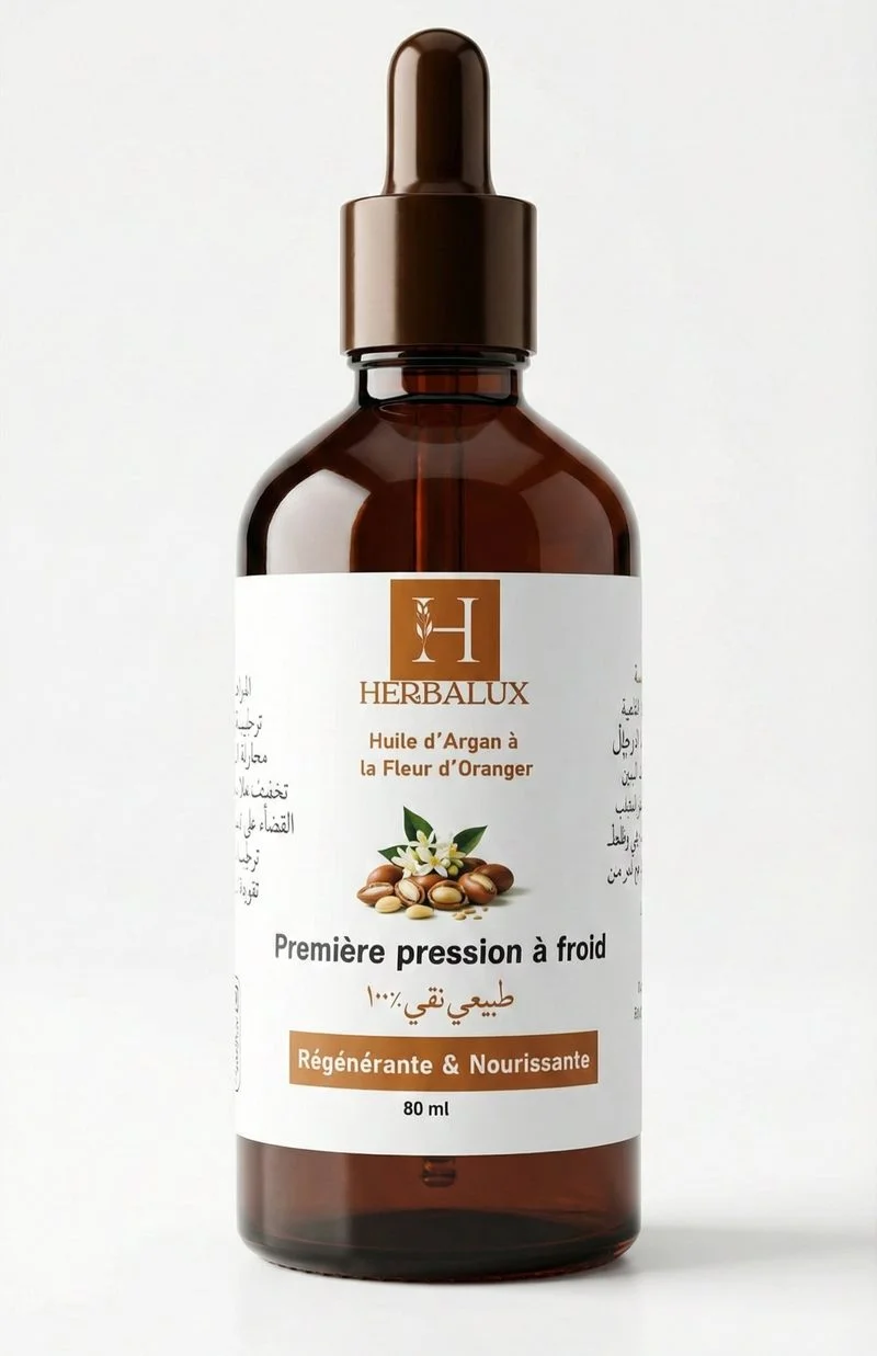 Huile d'Argan HERBALUX fond blanc